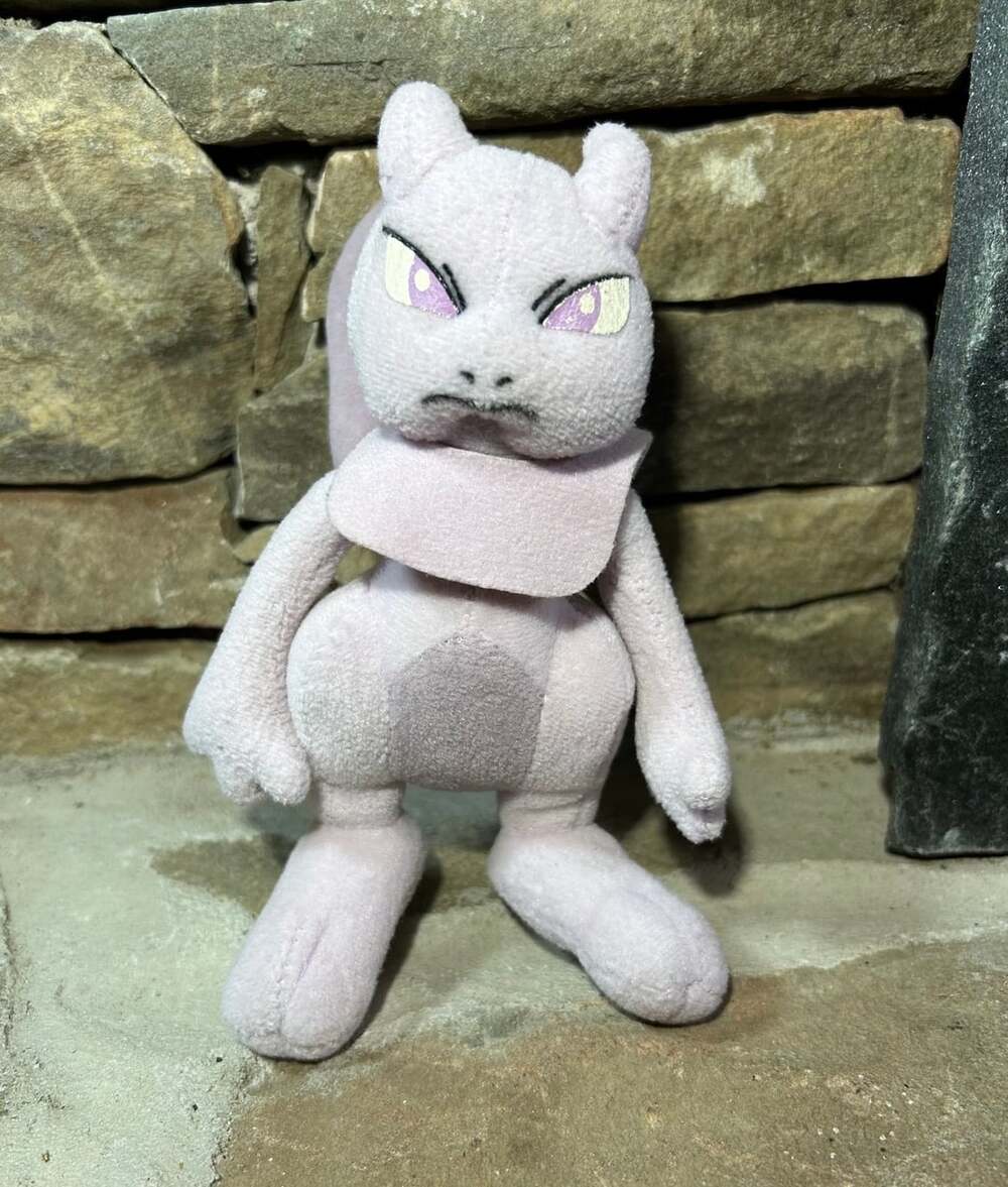 VTG 1998 Nintendo Pokemon MEWTWO Mew Two Plush Bean Bag 6”